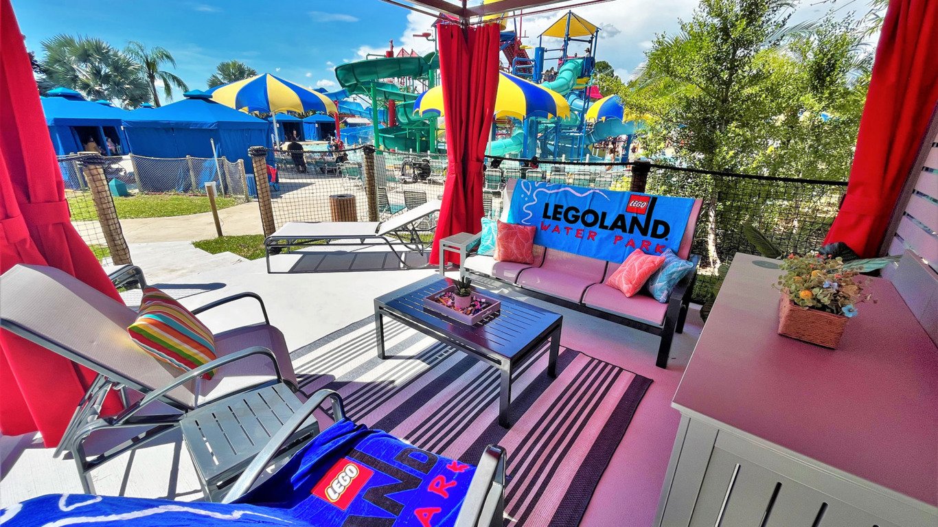 Cabanas no parque Legoland Water Park Florida Cabanas no parque Legoland Water Park Florida