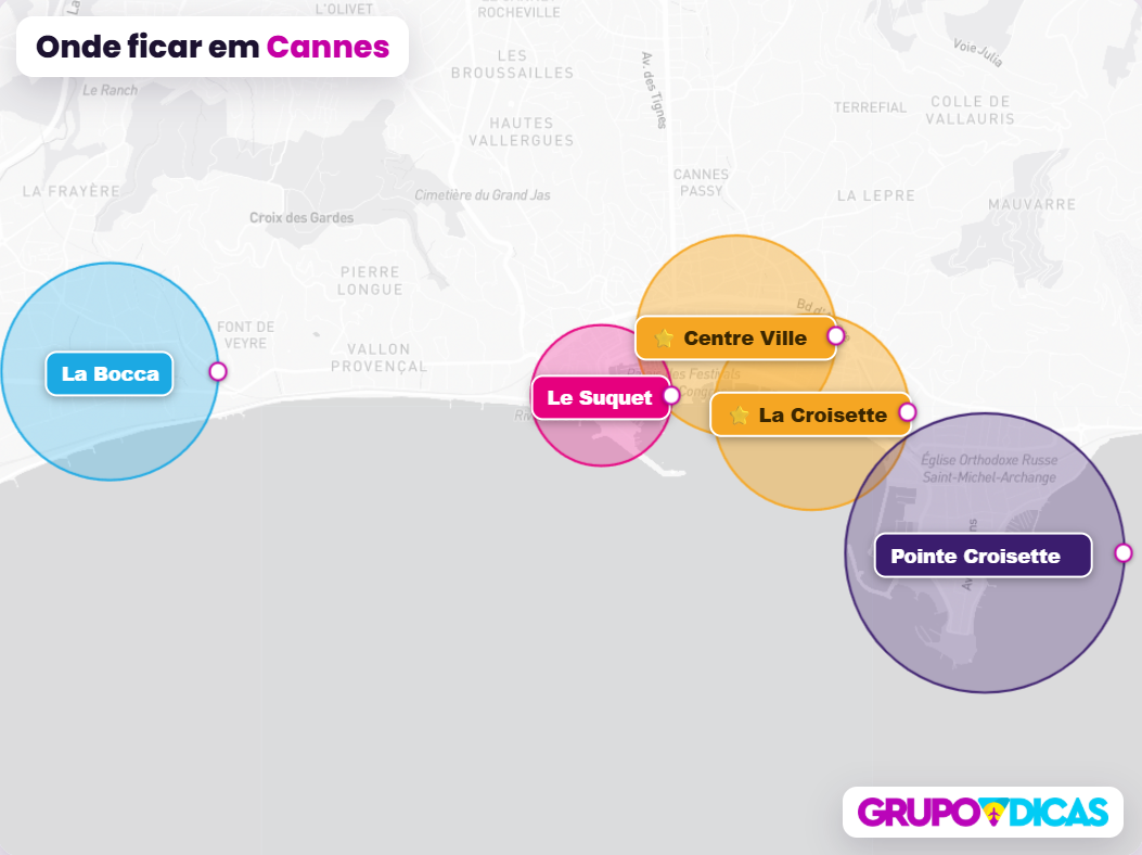 Mapa de Cannes Mapa de Cannes