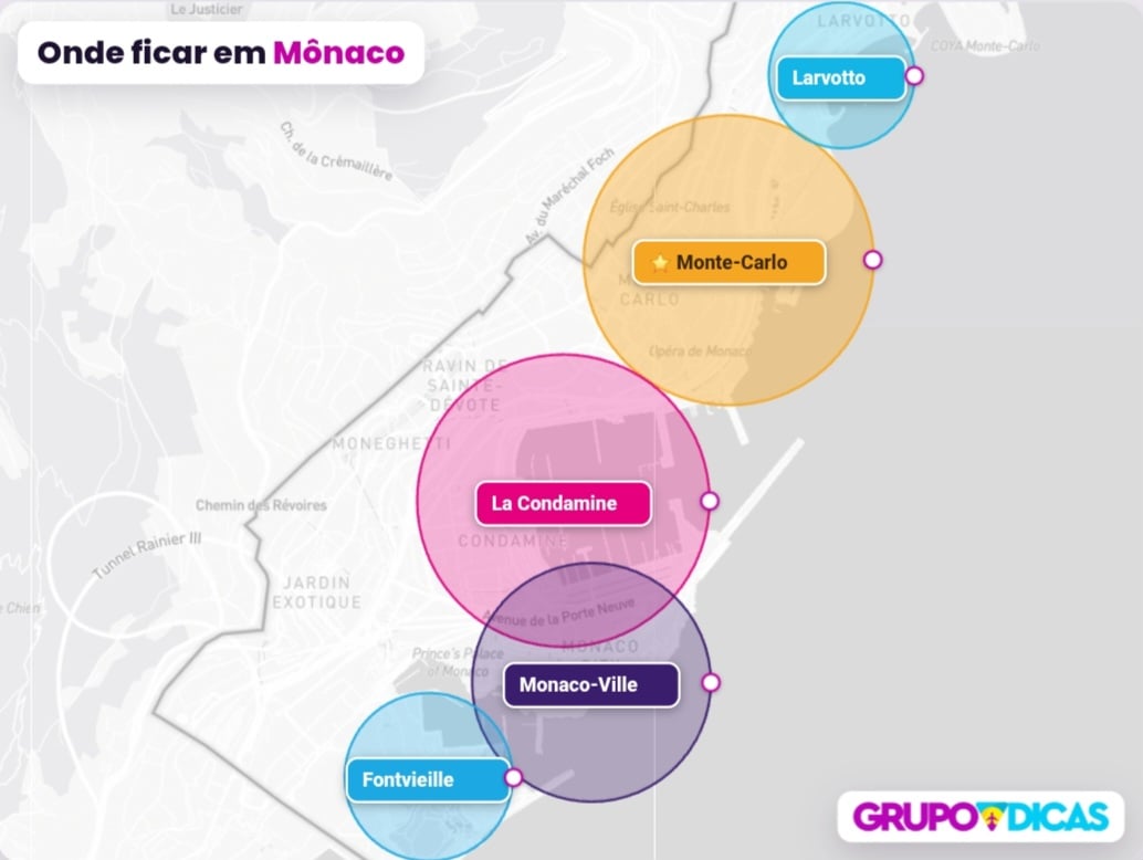 Mapa de Mônaco Mapa de Mônaco