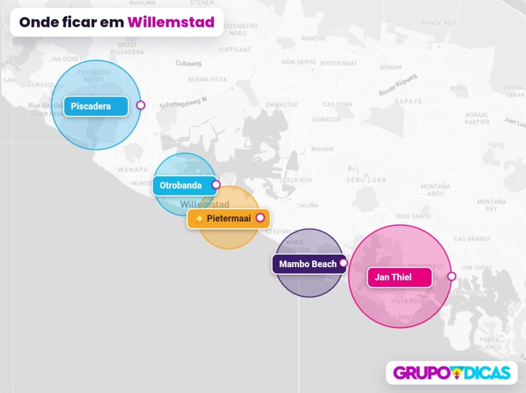 Mapa de Willemstad Mapa de Willemstad