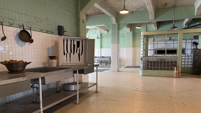 Refeitório em Alcatraz