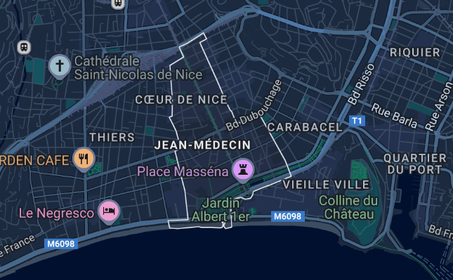 Mapa de Jean-Médecin