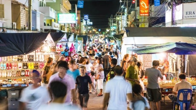 Mercado noturno de Hua Hin