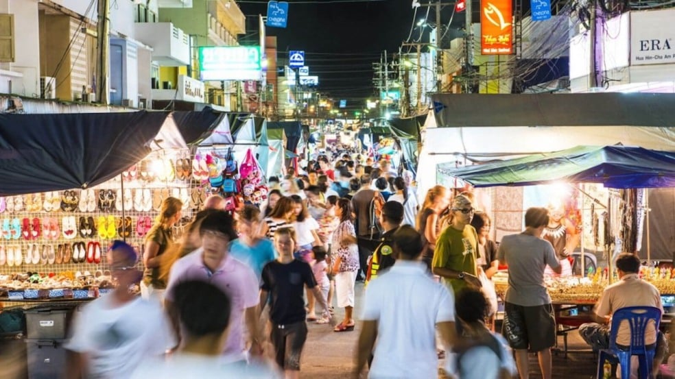 Mercado noturno de Hua Hin