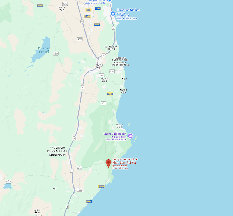 Khao Sam Roi Yot - mapa