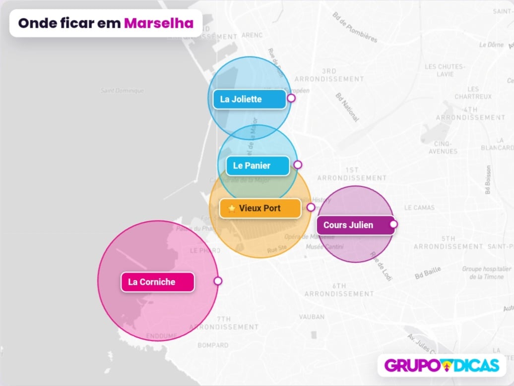 Mapa de Marselha Mapa de Marselha