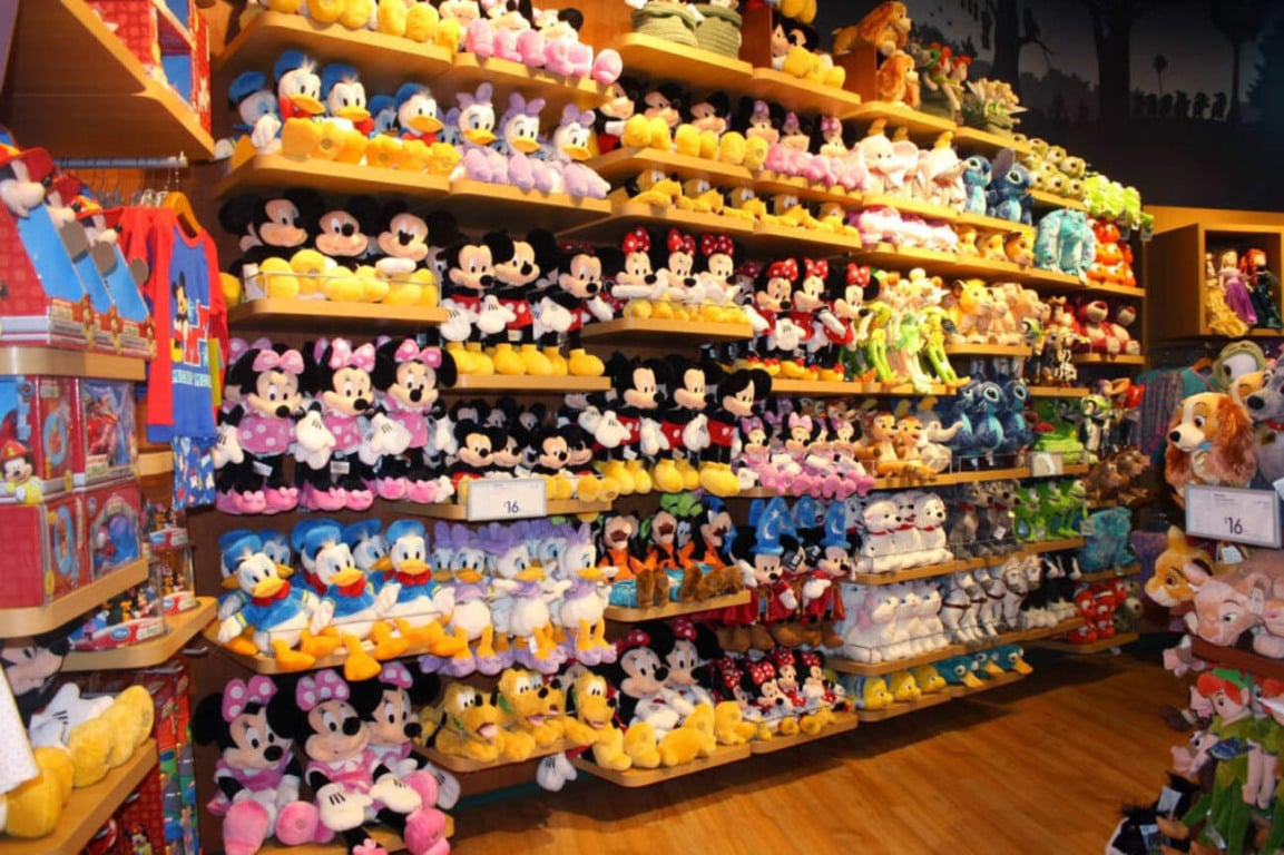 Pelúcias na Disney Store