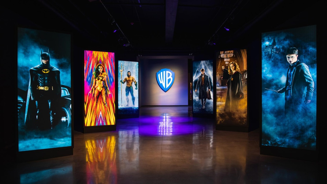 Personagens nos Studios Warner Bros em Hollywood