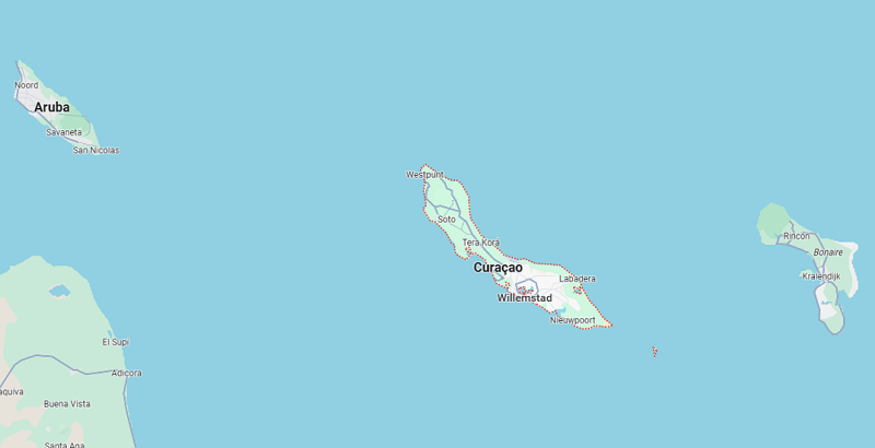 Ilhas ABC do Caribe: Mapa