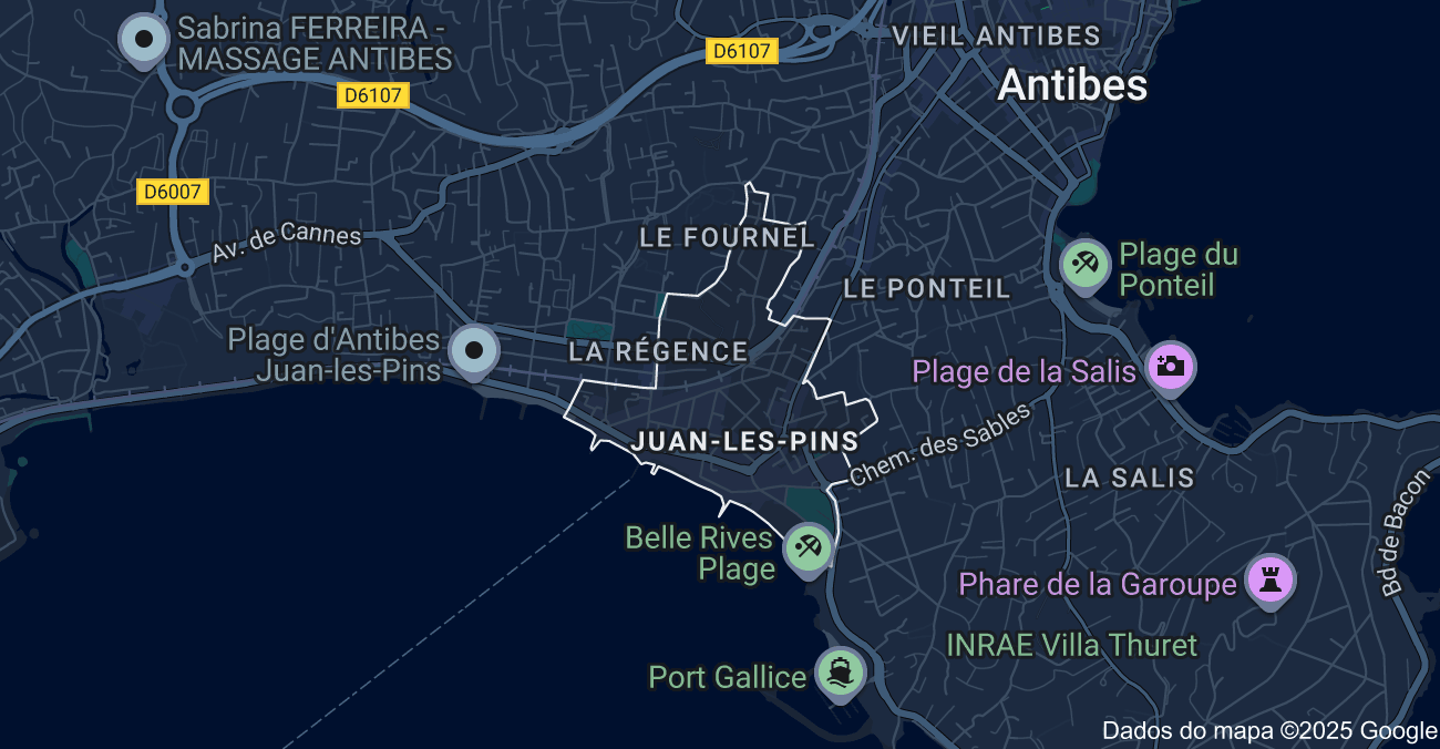 Mapa de Juan-les-Pins