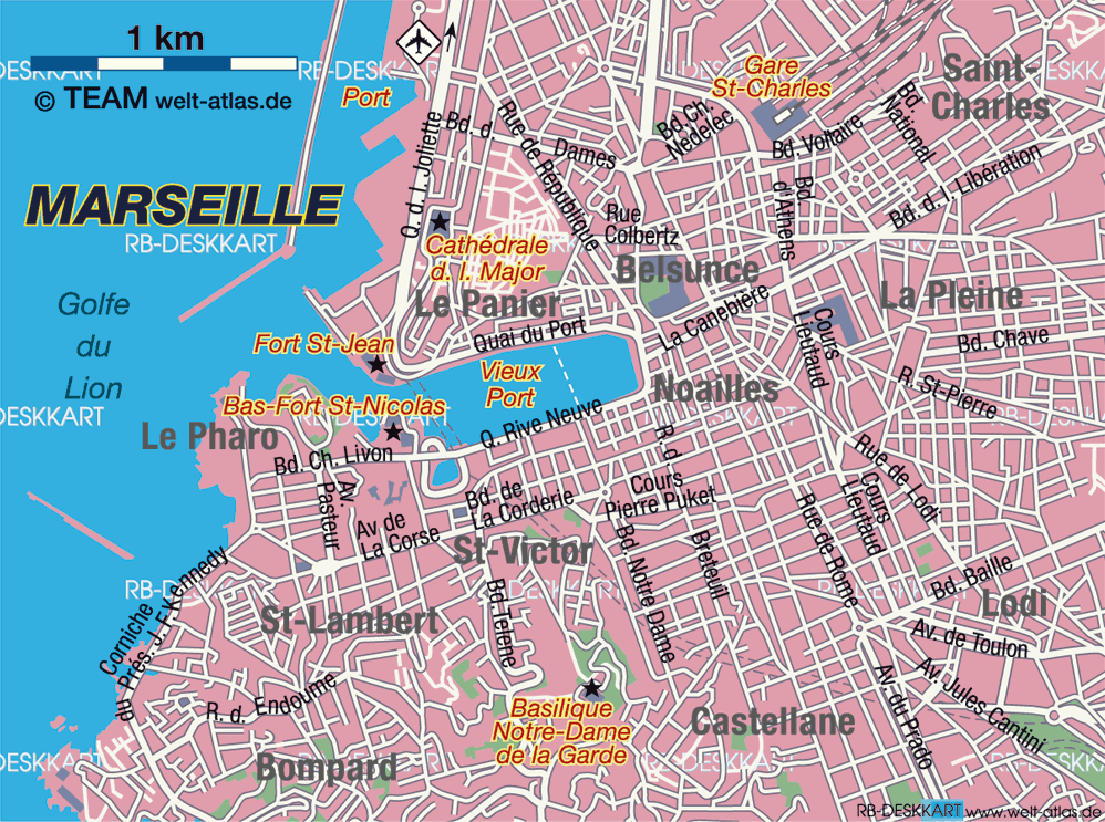 Mapa em Marselha