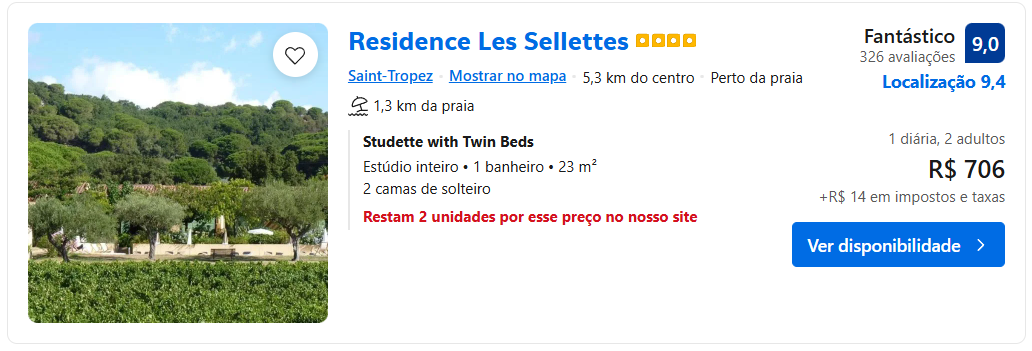 Hotel em St. Tropez