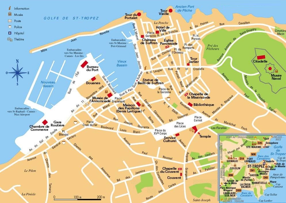 Mapa de Saint-Tropez