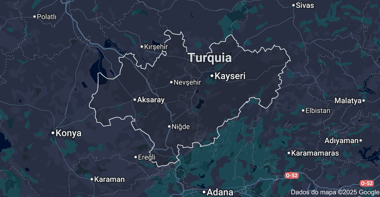 Mapa da Capadócia