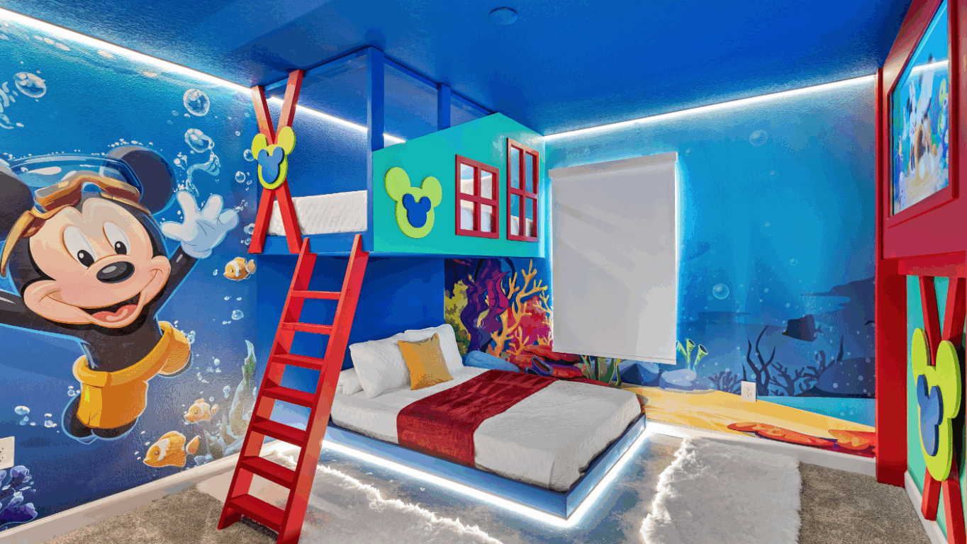 Quarto Disney em casa de 4 quartos em Storey Lake