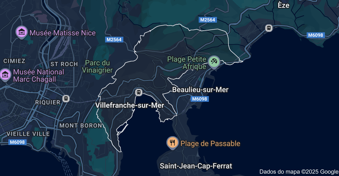 Mapa de Villefranche-sur-Mer-France