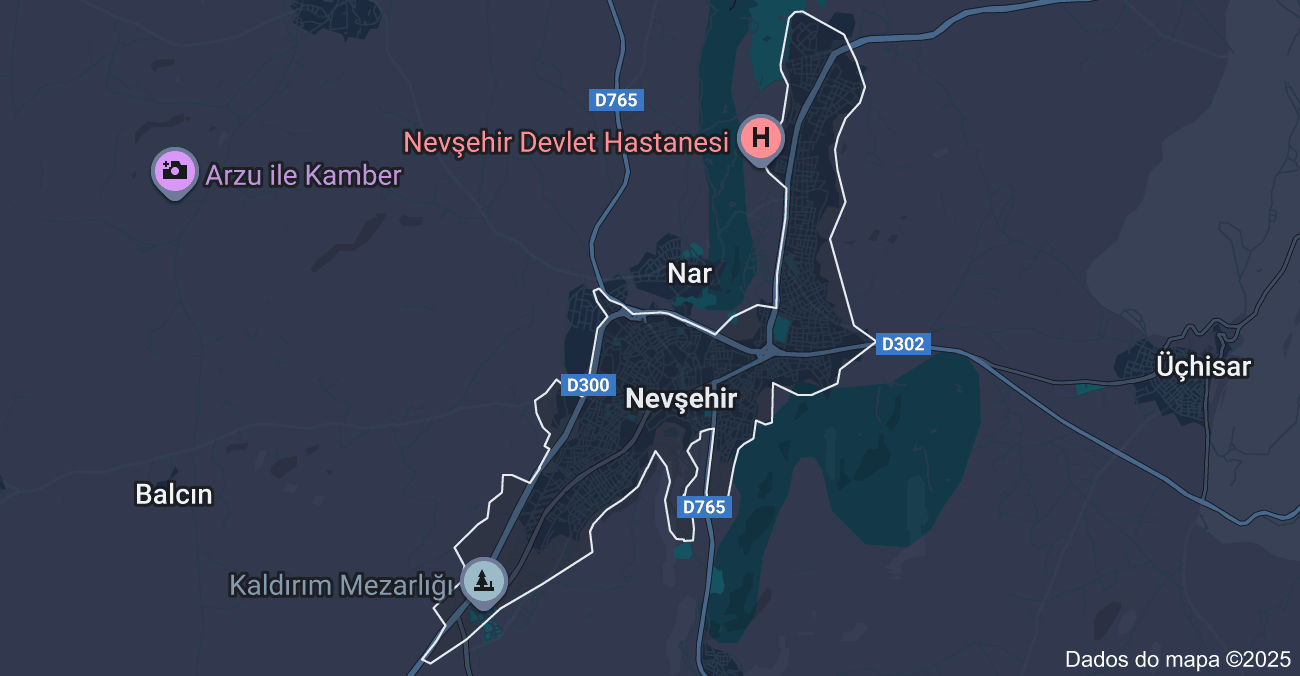 Mapa de Nevşehir 