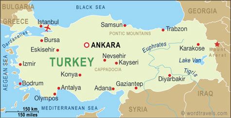 Mapa da Turquia