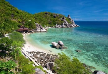 Freedom Beach em Koh Tao: uma das praias mais tranquilas Freedom Beach em Koh Tao: uma das praias mais tranquilas