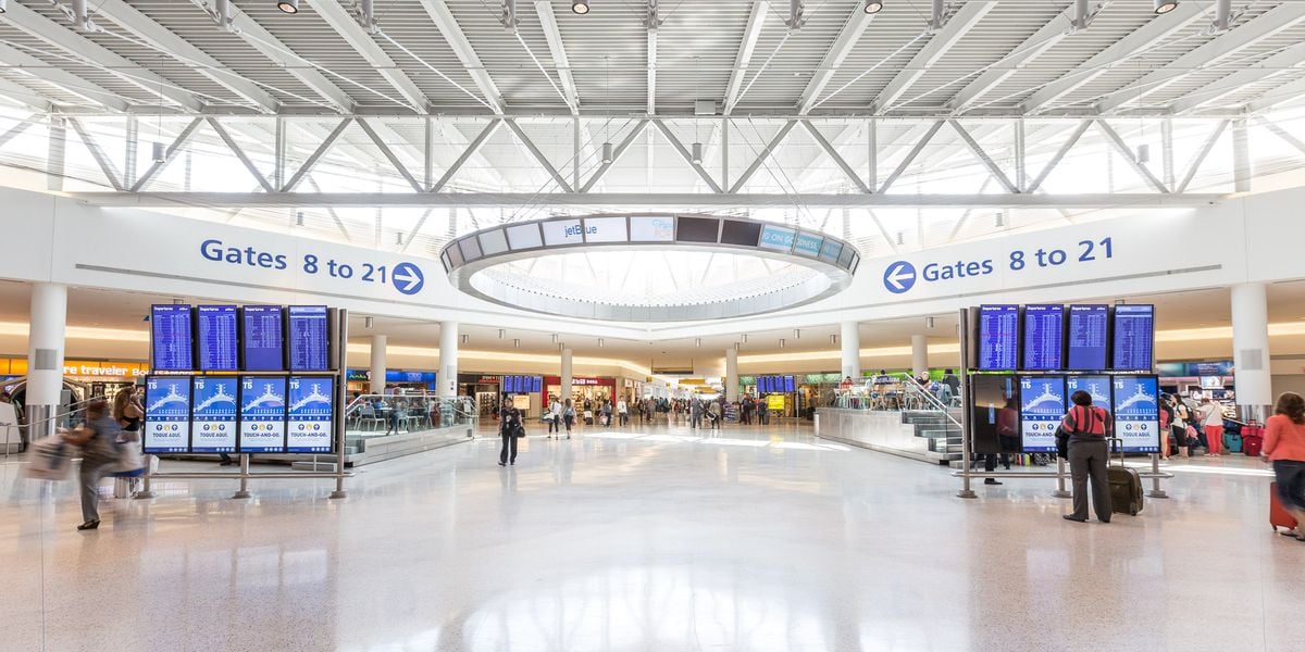 Aeroporto JFK em Nova York nos Estados Unidos