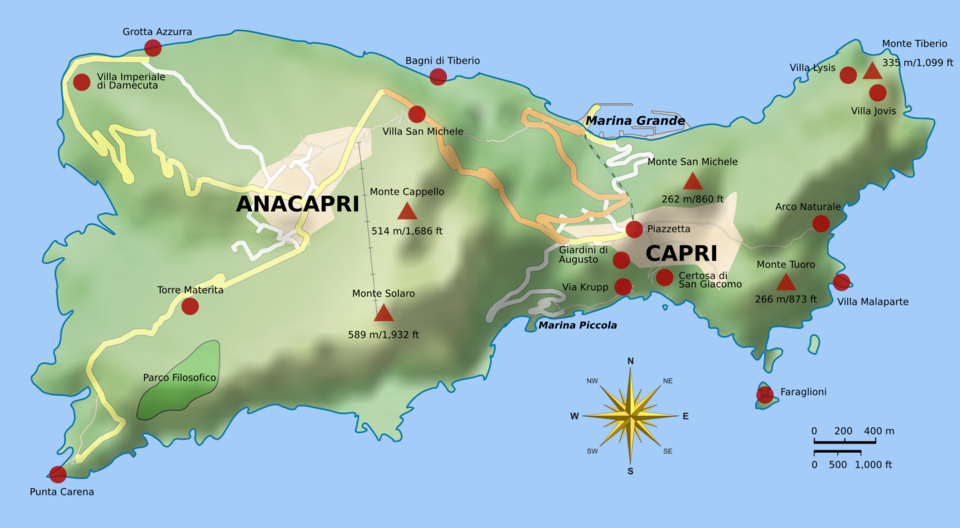 Mapa de Capri