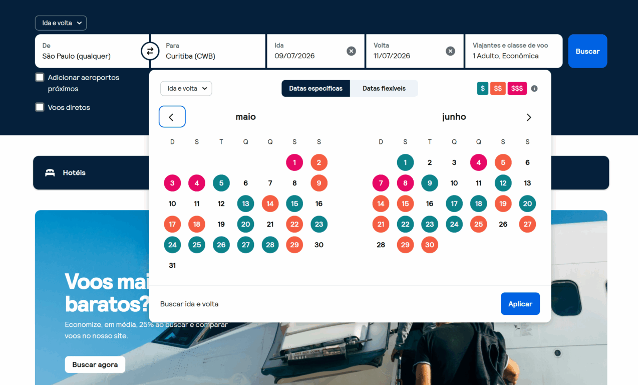 Comparador de passagens aéreas - Curitiba Comparador de passagens aéreas - Curitiba