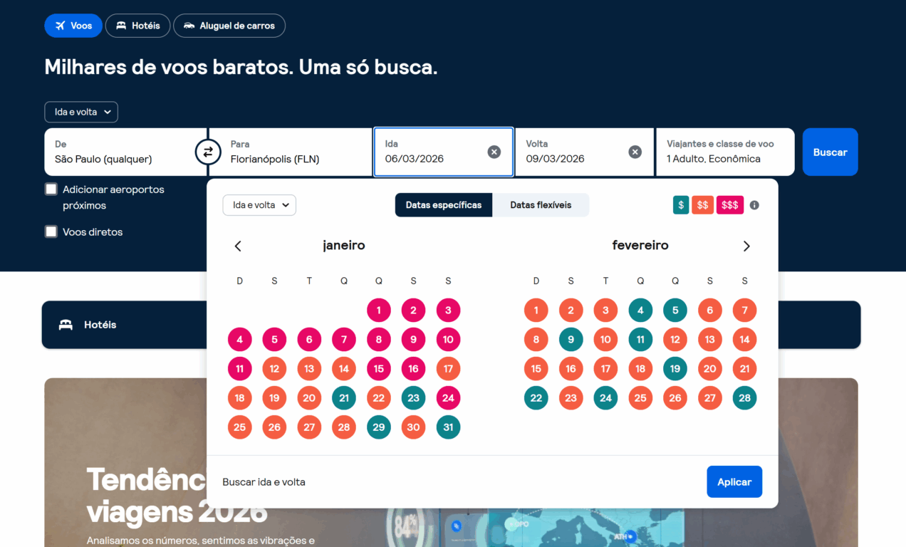 Comparador de passagens aéreas - Florianópolis