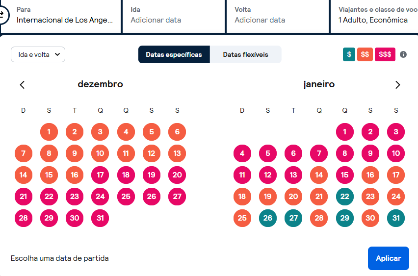 Voos para Los Angeles