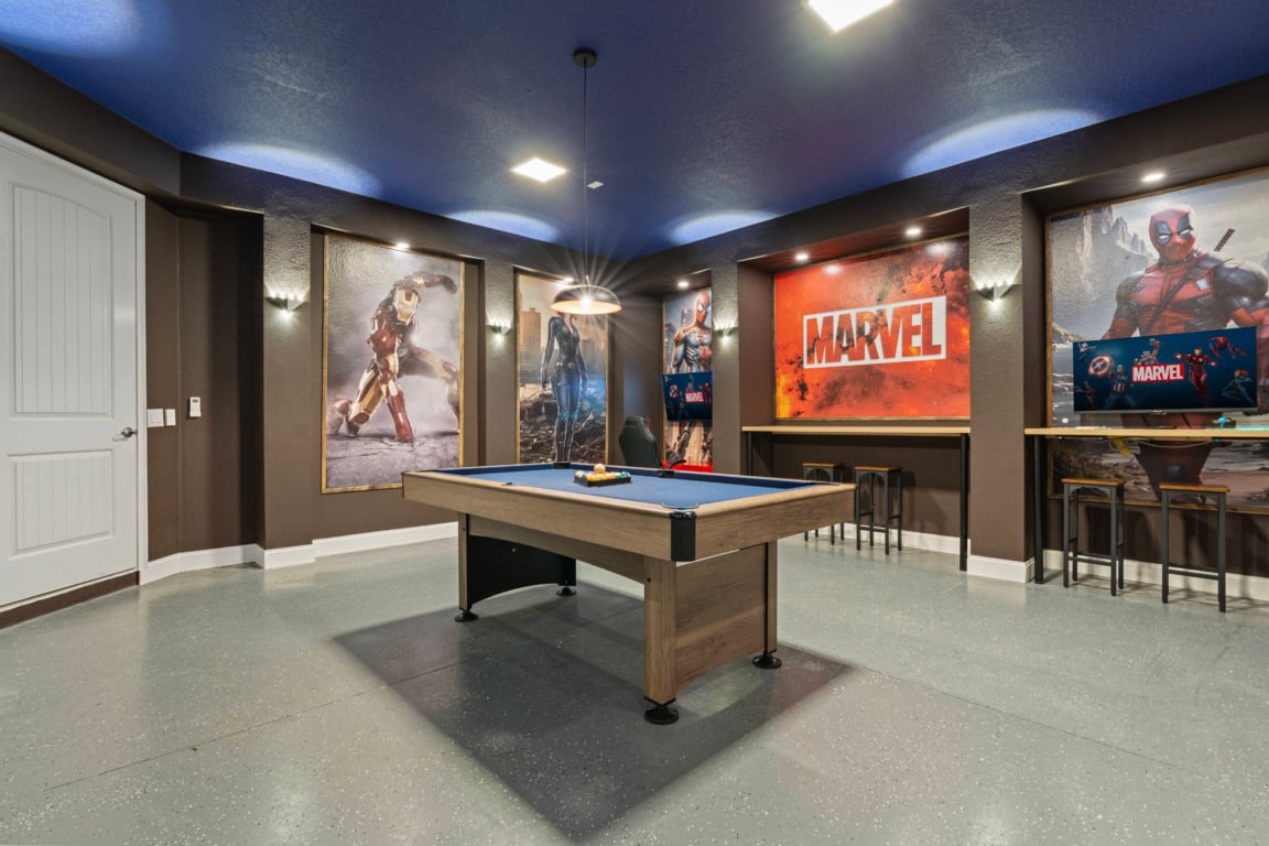 Sala de jogos em casa no condomínio Encore Resort