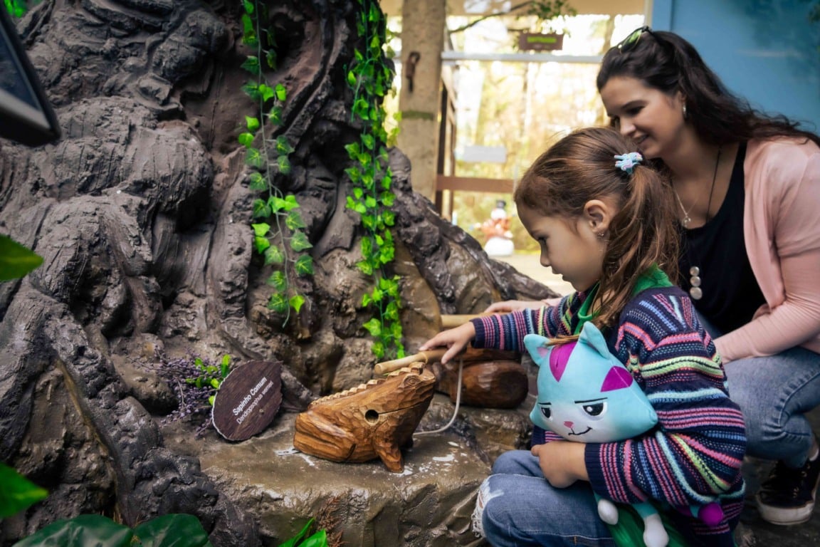 Trilha ecológica e Estátuas que cantam no Bondinhos Aéreos em Canela