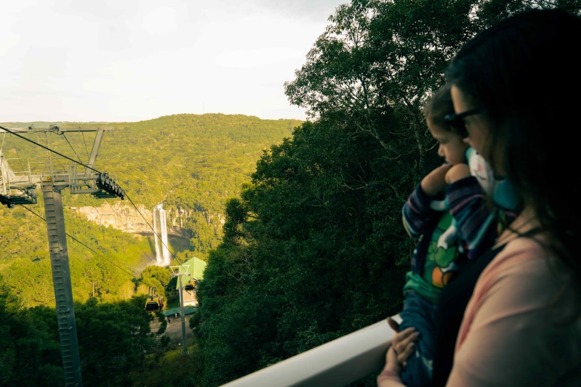 Vista dos Bondinhos Aéreos em Canela