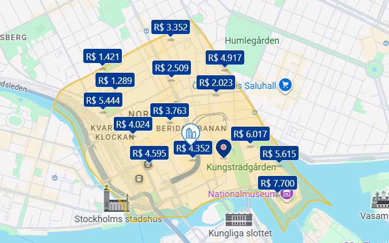 Mapa de Norrmalm Mapa de Norrmalm