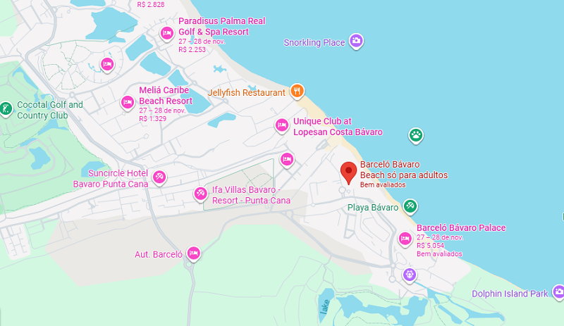 Hotel All Inclusive Barceló Bávaro Beach: Mapa