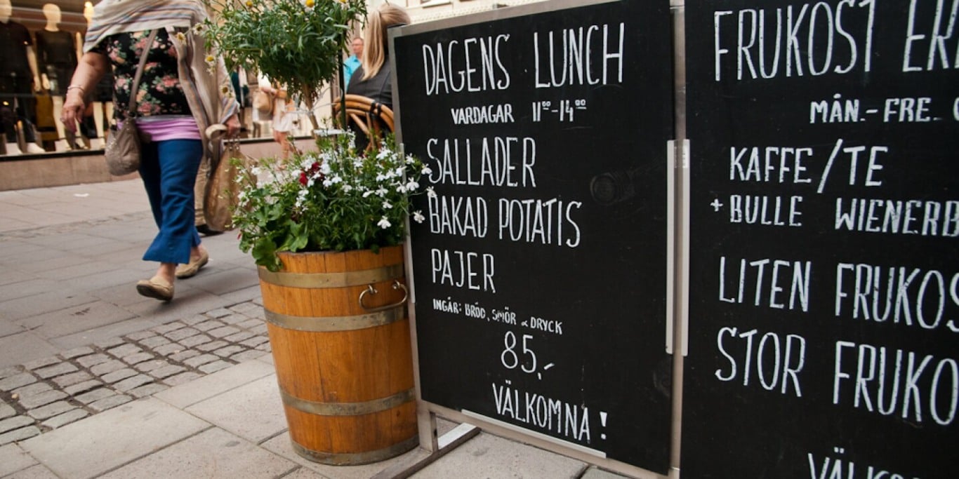 Buffets de almoço na Suécia