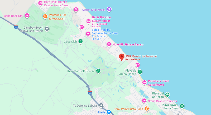 JOIA Bavaro by Iberostar em Punta Cana: Mapa JOIA Bavaro by Iberostar em Punta Cana: Mapa