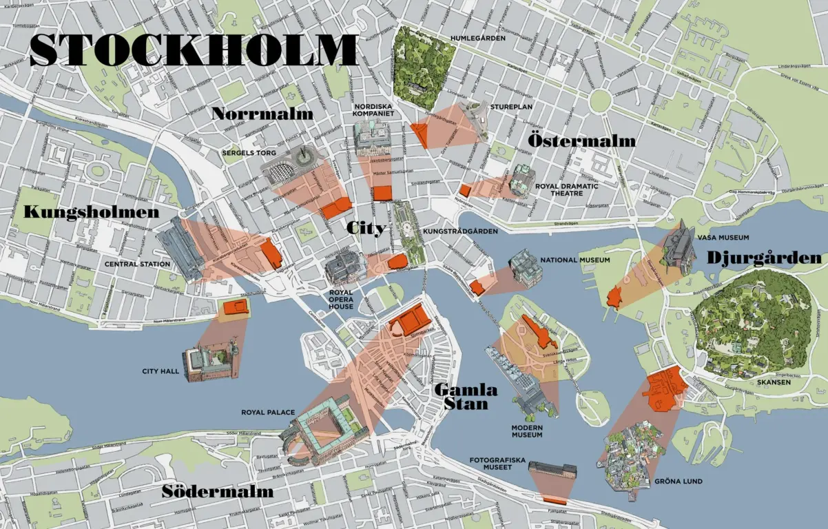 Mapa de Estocolmo Mapa de Estocolmo
