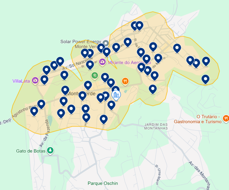 Área favorita dos hóspedes em Monte Verde