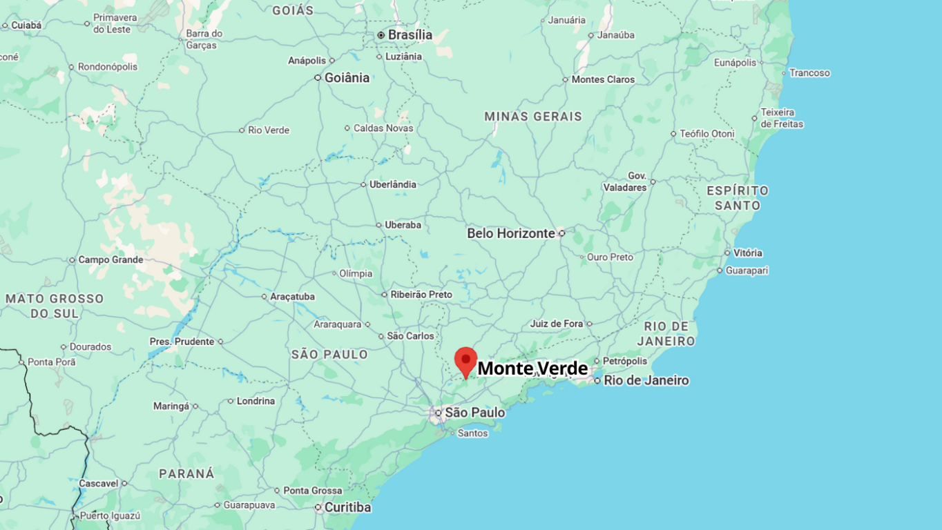 Mapa com a localização de Monte Verde 