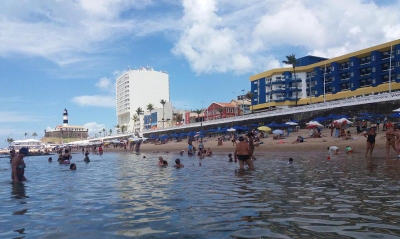 Praia do Farol da Barra em Salvador
