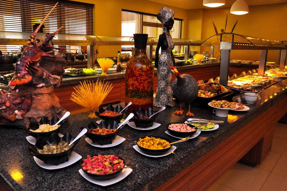 Restaurante de resort All Inclusive na Costa do Sauípe