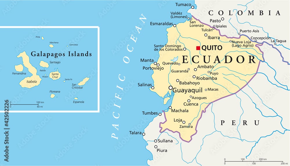 Mapa do Equador Mapa do Equador