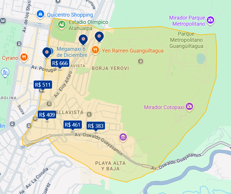 Mapa de Bellavista Mapa de Bellavista