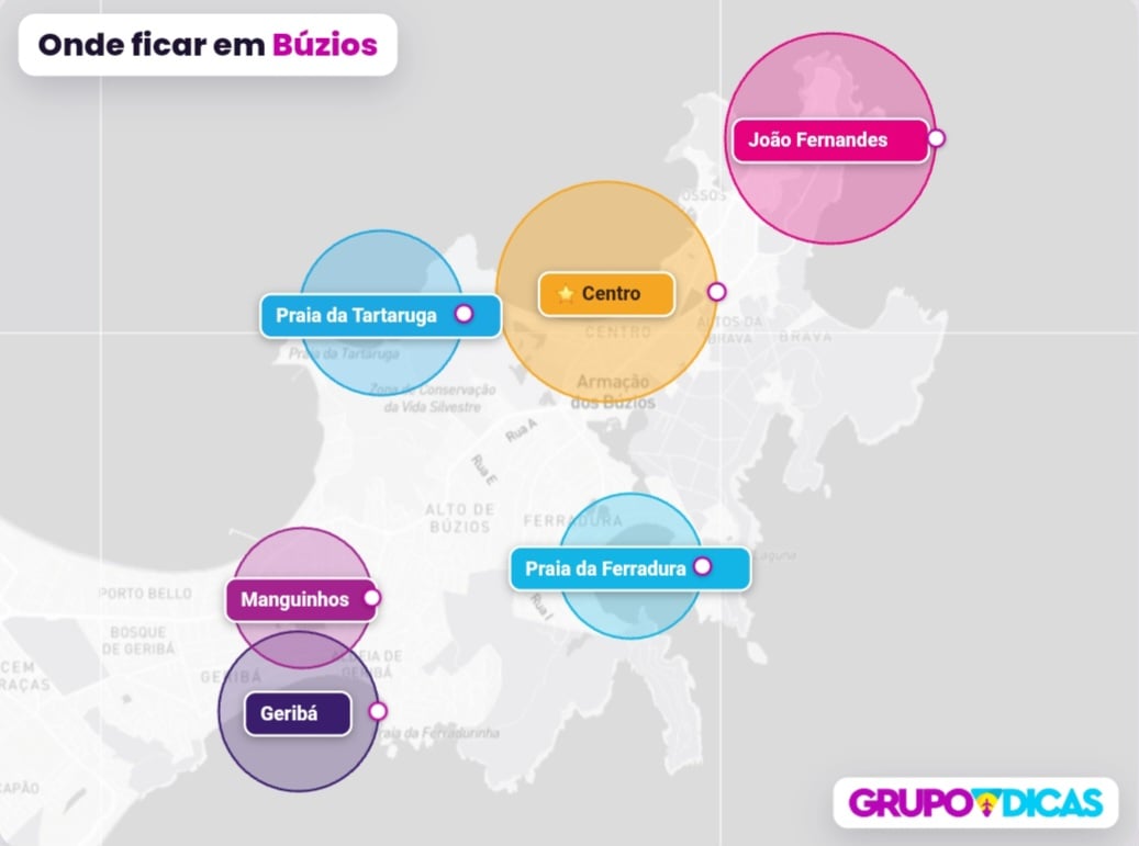 Mapa de Búzios Mapa de Búzios