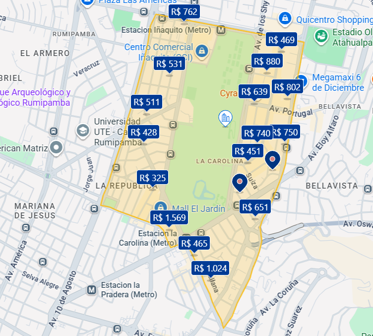 Mapa de La Carolina Mapa de La Carolina