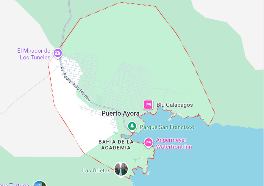 Mapa de Puerto Ayora Mapa de Puerto Ayora