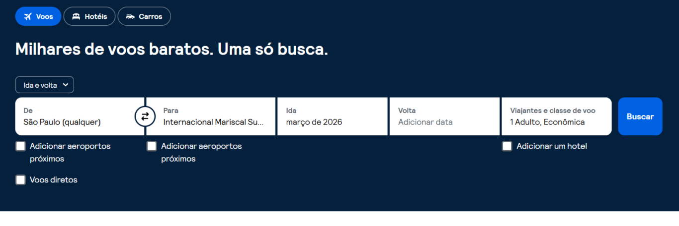 Buscador de passagens para o Equador Buscador de passagens para o Equador