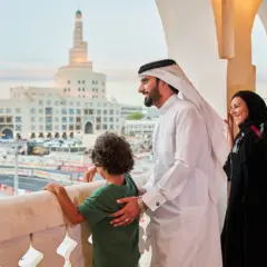 Fam&iacute;lia em Doha no Catar