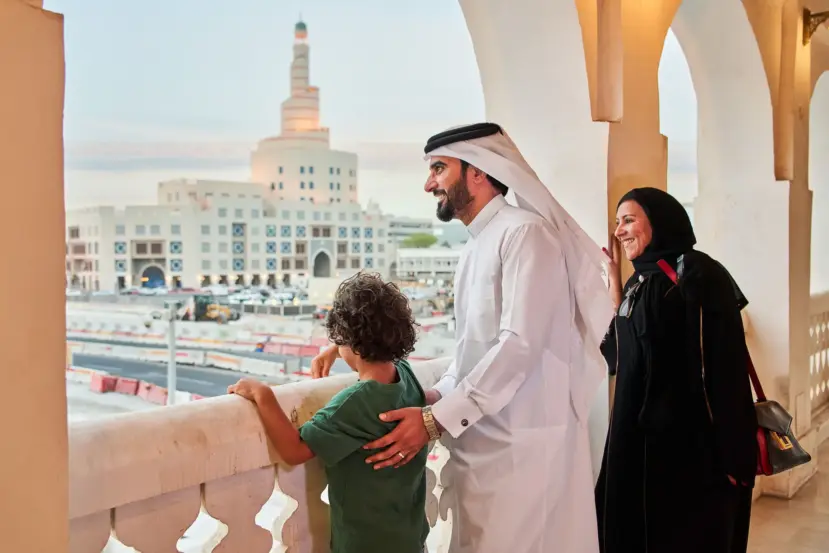 Família em Doha no Catar
