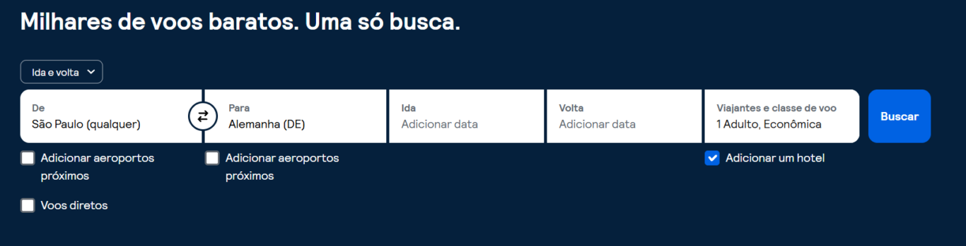 Buscador de passagens Buscador de passagens
