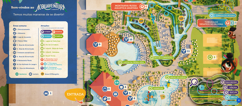 Mapa do parque Acquaventura Carneiros Mapa do parque Acquaventura Carneiros